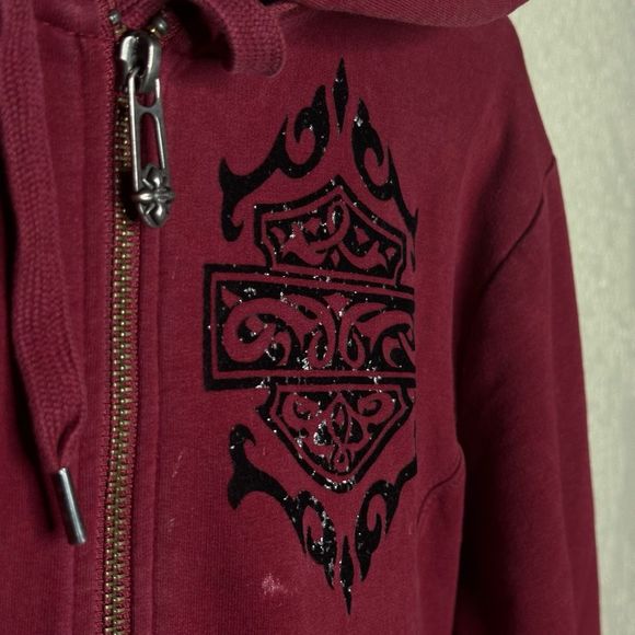 Y2K Harley Davidson Grunge Style Hoodie Size XL - Picture 2 of 5